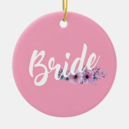 Elegante Bruid Trouw Calligrafie Keramische Versie Keramisch Ornament
