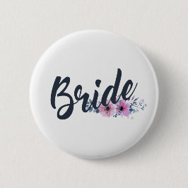 Elegante Bruid Trouw Calligrafie | Speldje Button