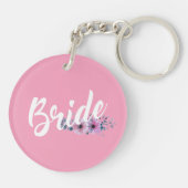 Elegante bruid wedding calligraphy | Sleutelhanger (Achterkant)