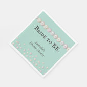 Elegante Bruid Wordt Teal Blauwe Parel Bruiloft Fe Servet (Hoek)