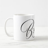 Elegante bruid Wrap kalligrafie Script Red Heart Koffiemok (Links)