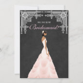 Elegante bruid zult u mijn bruidsmeisje zijn kaart (Voorkant)