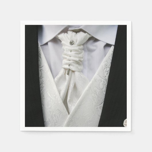 Elegante Bruidegom Smoking Servet (Voorkant)
