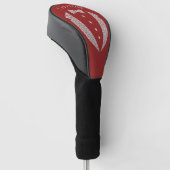Elegante bruidegom zilveren smoking typografie tro golfheadcover (Schuin)