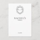 Elegante bruid's bruiloft geloften monogram kam informatiekaartje (Voorkant)