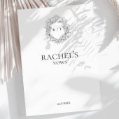 Elegante bruid's bruiloft geloften monogram kam informatiekaartje