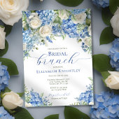 Elegante Bruids Brunch Blauwe Hydrangea Vrijgezell Kaart