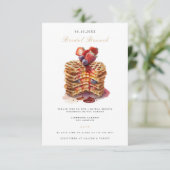 Elegante bruids brunch bruids douche uitnodiging informatiekaartje (Staand voorkant)