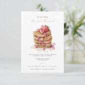 Elegante bruids brunch bruids douche uitnodiging informatiekaartje (Staand voorkant)