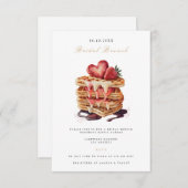 Elegante bruids brunch bruids douche uitnodiging informatiekaartje (Voorkant / Achterkant)