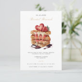 Elegante bruids brunch bruids douche uitnodiging informatiekaartje (Staand voorkant)