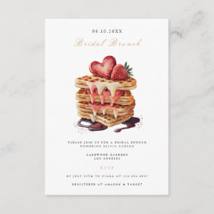 Elegante bruids brunch bruids douche uitnodiging informatiekaartje