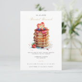 Elegante bruids brunch bruids douche uitnodiging informatiekaartje (Staand voorkant)