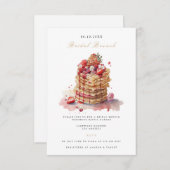 Elegante bruids brunch bruids douche uitnodiging informatiekaartje (Voorkant / Achterkant)