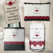 Elegante Bruids Cadeau Herfst Burgundy Bruiloft Blikvorm Glas