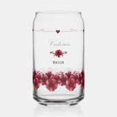 Elegante Bruids Cadeau Herfst Burgundy Bruiloft Blikvorm Glas (Voorkant)