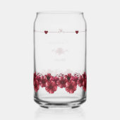 Elegante Bruids Cadeau Herfst Burgundy Bruiloft Blikvorm Glas (Achterkant)