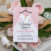 Elegante Bruids Douche Uitnodiging met Trouwjurk