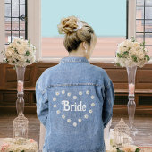 Elegante Bruids Hart & Madeliefjes Denim Jas Jacket