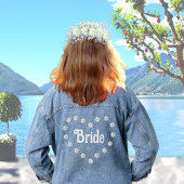 Elegante Bruids Hart & Madeliefjes Denim Jas Jacket