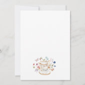 Elegante bruids thee bloemenuitnodiging kaart (Achterkant)