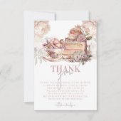 Elegante bruids thee party bedankkaart (Voorkant)