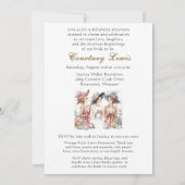 Elegante  bruids thee uitnodiging (Achterkant)