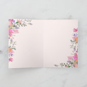 Elegante Bruids wilde bloemen pastel lente douche Bedankkaart (Binnen)