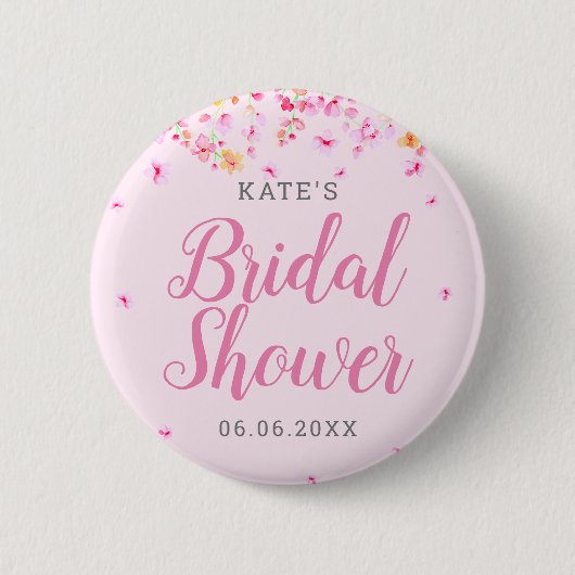 Elegante Bruidsbloem Bruiloft Feest Ronde Button 5,7 Cm (Voorkant)