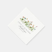 Elegante Bruidsbloem Bruiloftfeest Servet (Hoek)