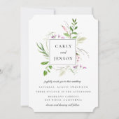 Elegante bruidsbloem kader trouw kaart (Voorkant)