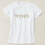 Elegante bruidsbloemen lente BRUID Bruidsfeest T-shirt<br><div class="desc">***dit ontwerp maakt deel uit van een collectie***</div>