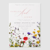 Elegante bruidsbloementuin bruiloft vellum uitnodigingen (Voorkant)