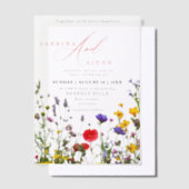 Elegante bruidsbloementuin bruiloft vellum uitnodigingen (Offset)