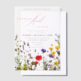 Elegante bruidsbloementuin bruiloft vellum uitnodigingen