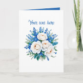 Elegante bruidsboeket aanpasbaar kaart (Voorkant)