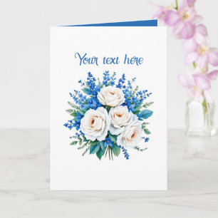 Elegante bruidsboeket aanpasbaar kaart