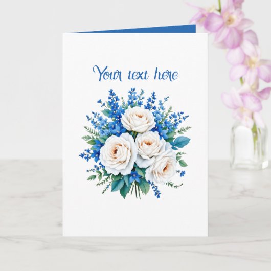 Elegante bruidsboeket aanpasbaar kaart (Orchidee)