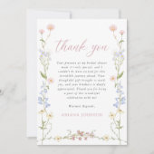 Elegante bruidsboeket bloem bruiloft bedankkaart (Voorkant)