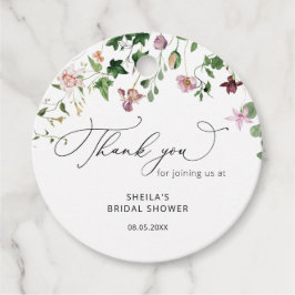 Elegante Bruidsboeket Bruiloft Favor Tags Bedankjes Labels