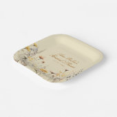 Elegante Bruidsboeket Bruiloft Is In Bloei Bruidsb Papieren Bordje (Gebogen)