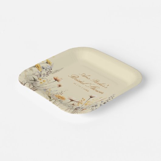 Elegante Bruidsboeket Bruiloft Is In Bloei Bruilof Papieren Bordje (Gebogen)