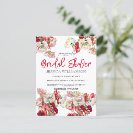 Elegante Bruidsboeket Bruiloft Uitnodiging