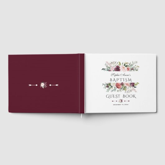 Elegante bruidsboeket met bruine,  ivoorkleurige b gastenboek (Volledig)