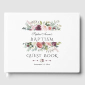 Elegante bruidsboeket met bruine,  ivoorkleurige b gastenboek (Voorkant)