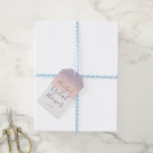 Elegante bruidsbruiloft nep ombré glitters roze cadeaulabel (Met Touw)