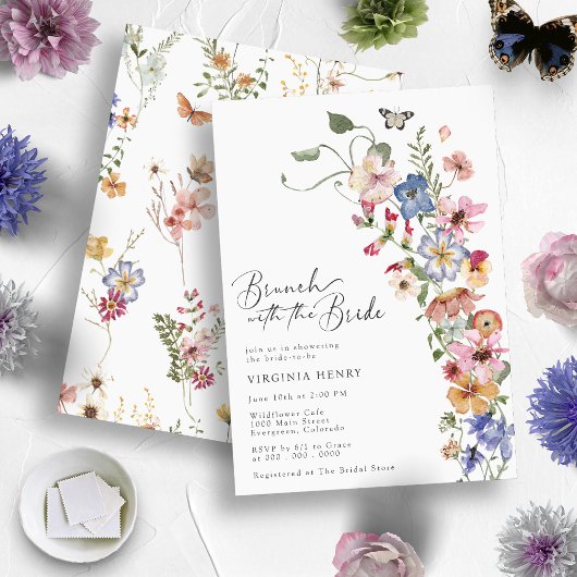 Elegante Bruidsbrunch Shower Kaart