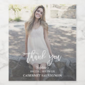 Elegante bruidschapsfeest met aangepaste foto wijn etiket (Enkel label)