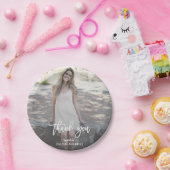 Elegante bruidschoner met aangepaste foto papieren bordje (Feest)