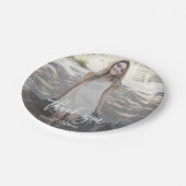 Elegante bruidschoner met aangepaste foto papieren bordje (Gekanteld)